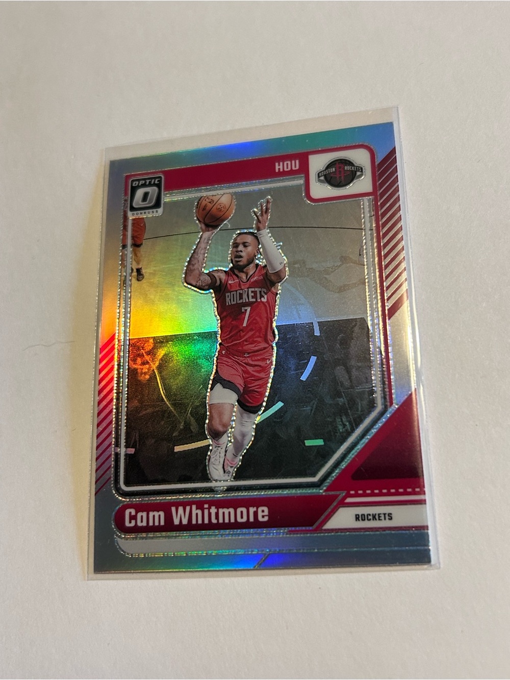 Cam Whitmore Houston Rockets Donruss Optic Holo Basketball Card